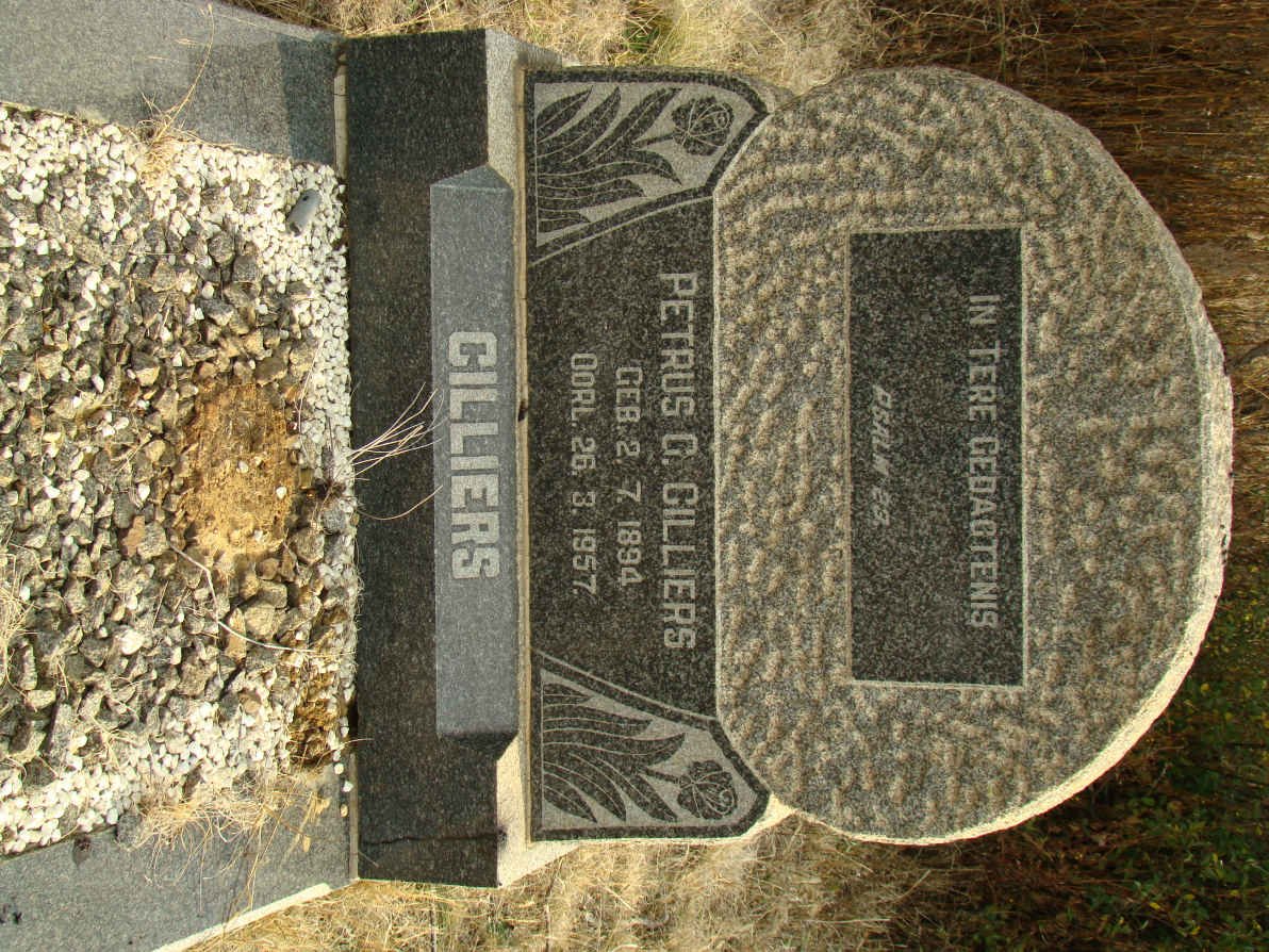 CILLIERS Petrus G. 1894-1957