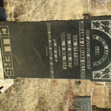 CILLIERS Johanna Adriana nee STRYDOM 1871-1934