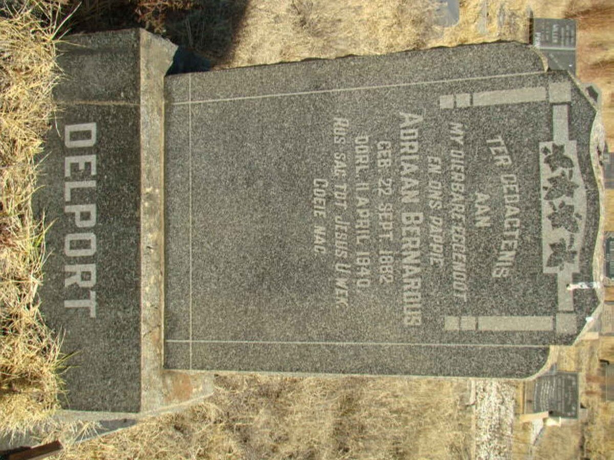 DELPORT Adriaan Bernardus 1882-1940