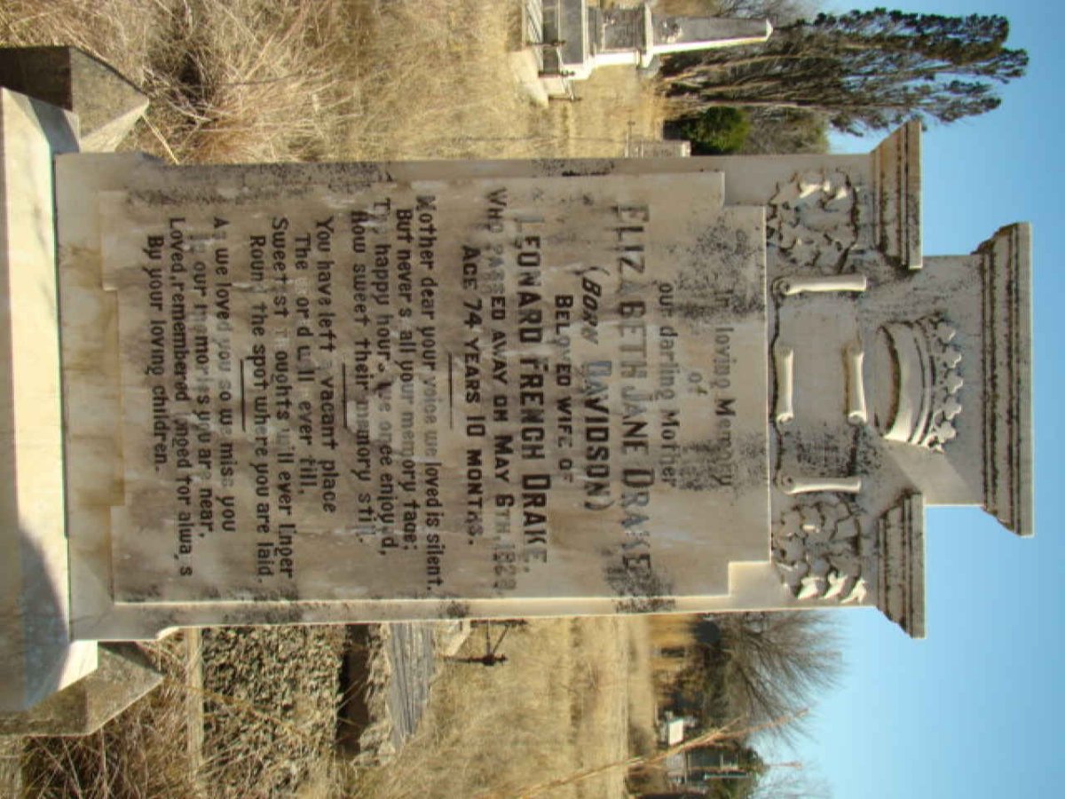 DRAKE Elizabeth Jane nee DAVIDSON -182?