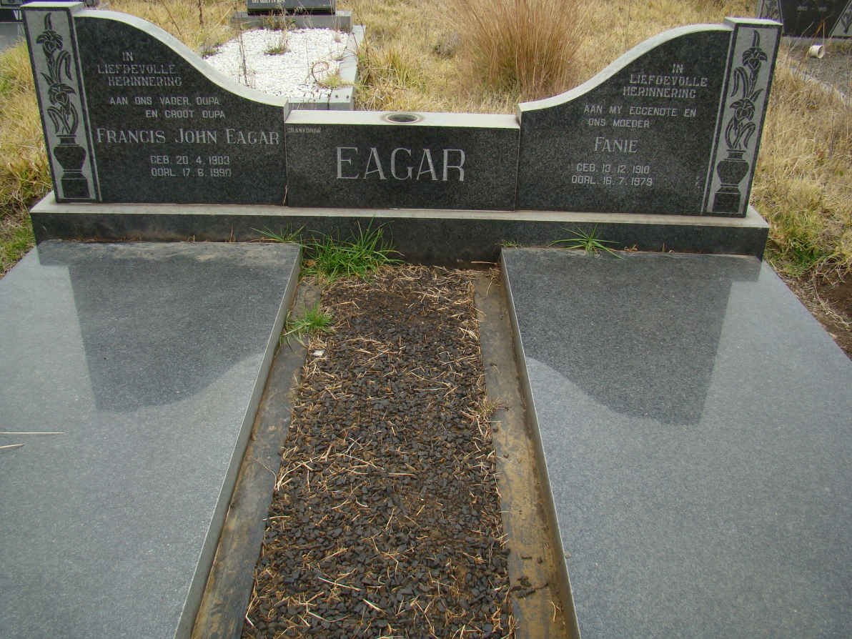 EAGER Francis John 1903-1990 &amp; Fanie 1910-1979