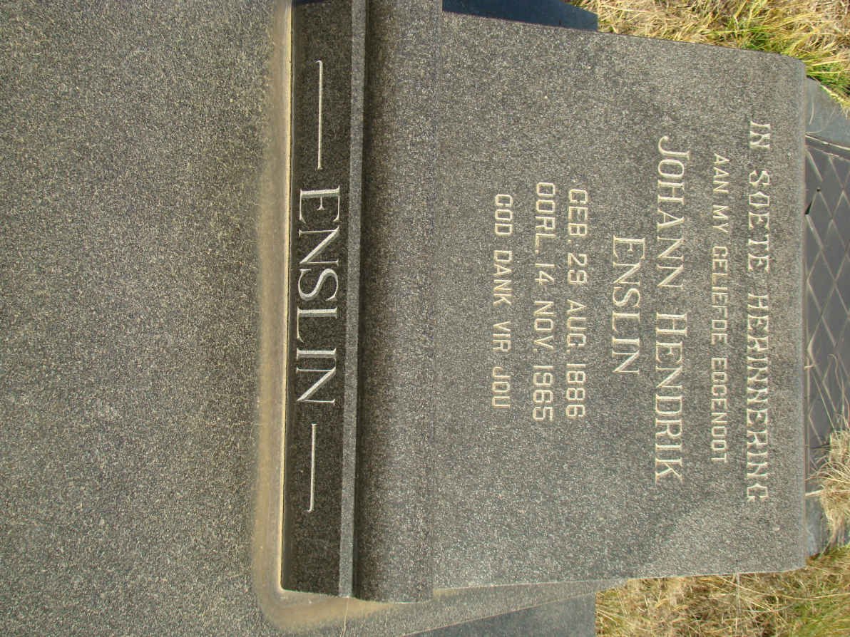 ENSLIN Johann Hendrik 1886-1965