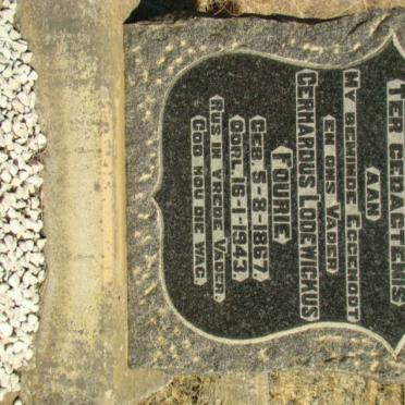 FOURIE Gerhardus Lodewickus 1867-1943