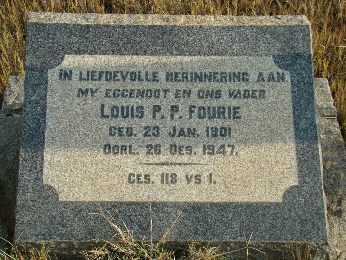 FOURIE Louis P.P. 1901-1947