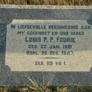 FOURIE Louis P.P. 1901-1947