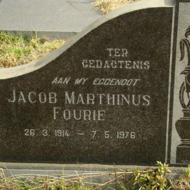FOURIE Jacob Marthinus 1914-1976