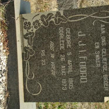 FOORD J.J.I. 1905-1973