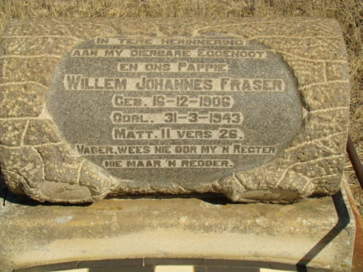 FRASER Willem Johannes 1906-1943