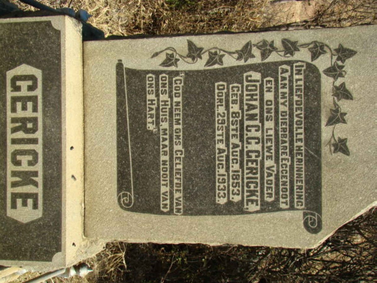 GERICKE Johan C.G. 1853-1933