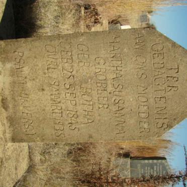 GROBLER Martha Susanna nee BOTHA 1845-1938