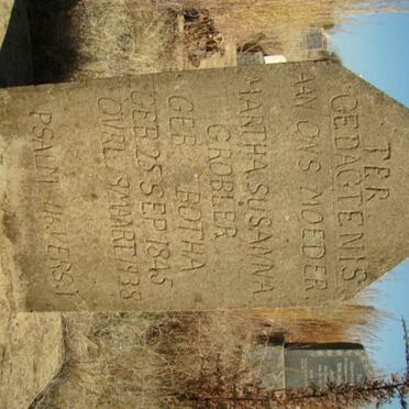 GROBLER Martha Susanna nee BOTHA 1845-1938