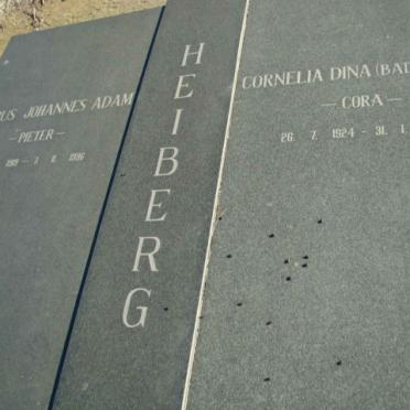 HEIBERG Petrus Johannes Adam  &amp; Cornelia Dina BADENHORST 1924-1997