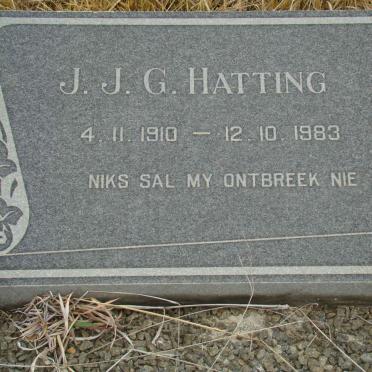 HATTING J.J.G. 1910-1983