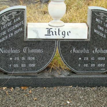 HITGE Nicolaas Thomas 1906-1991 &amp; Jacoba Johanna 1899-1992