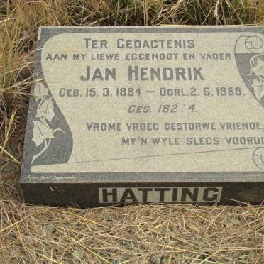 HATTING Jan Hendrik 1884-1959
