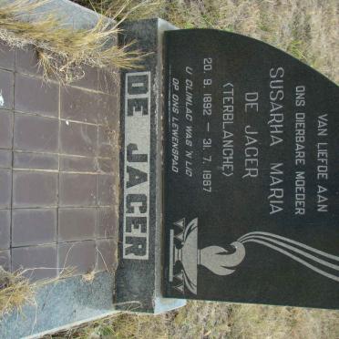 JAGER Susarha Maria, de nee TERBLANCHE 1892-1987