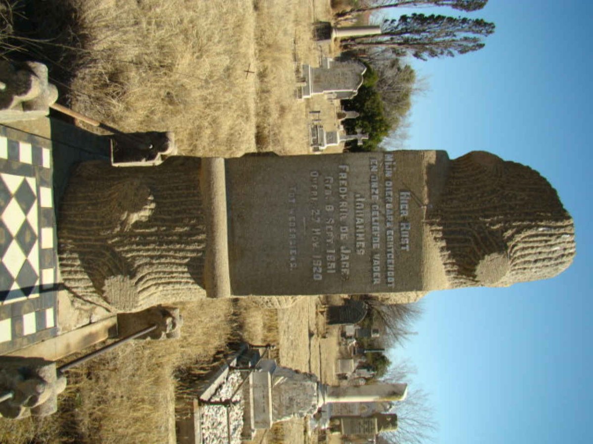 JAGER Johannes Frederik, de 1851-1920