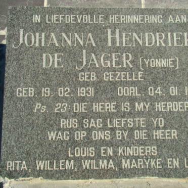 JAGER, de :: TRUTER :: GEZELLE