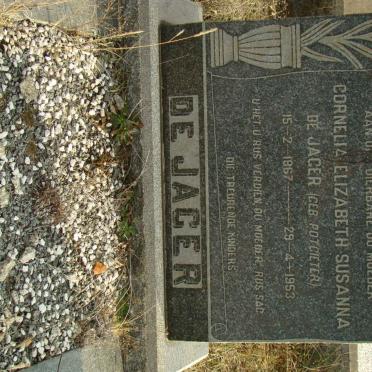 JAGER Cornelia Elizabeth Susanna, de nee POTGIETER 1867-1953