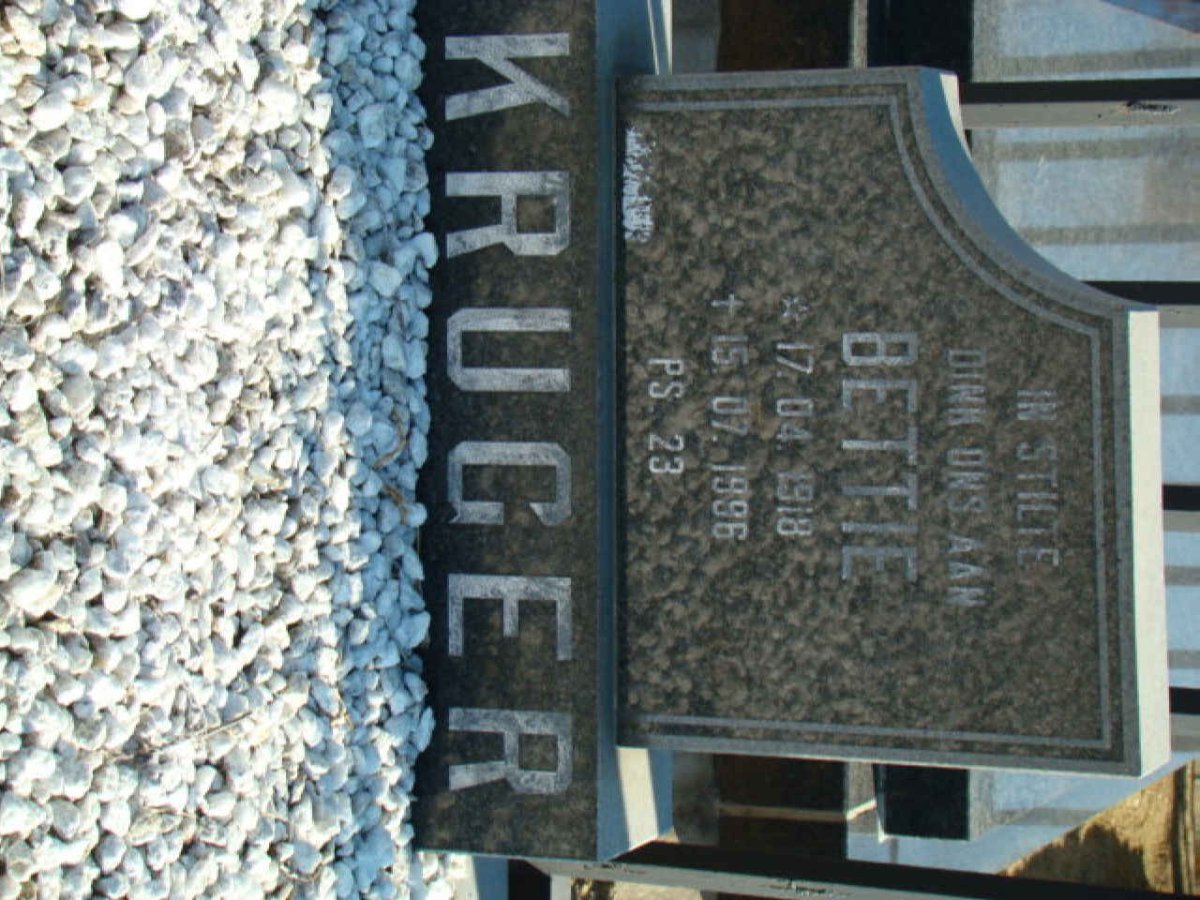 KRUGER Bettie 1918-1996