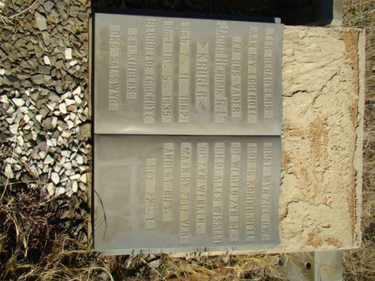 KRUGER Jacob Hendrik G.L. 1862-1935