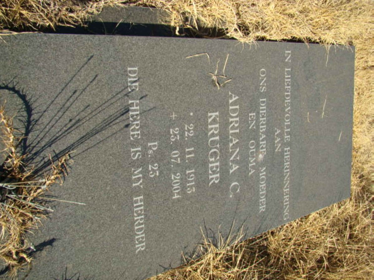 KRUGER Adriana C. 1913-2004