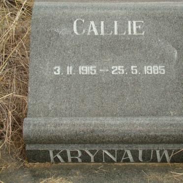 KRYNAUW Callie 1915-1985