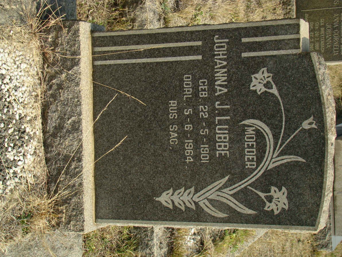 LUBBE Johanna J.1901-1964