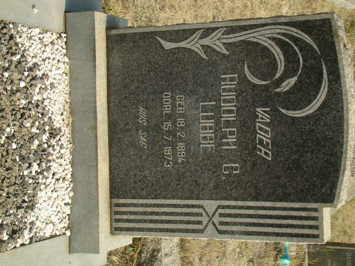 LUBBE Rudolph C. 1894-1973