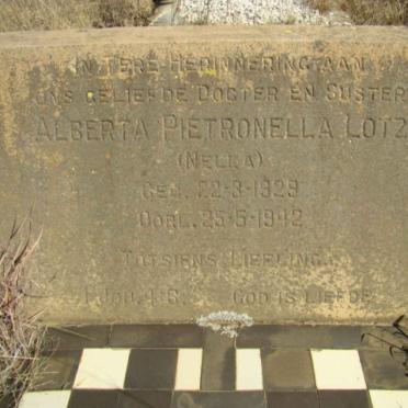 LOTZ  Alberta Pietronella 1929-1942