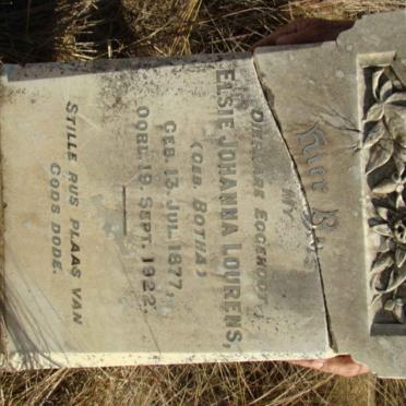 LOURENS Elsie Johanna nee BOTHA 1877-1922