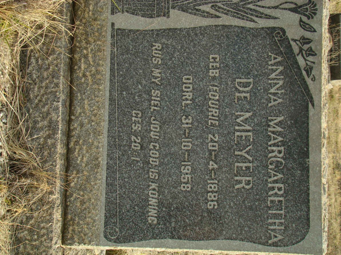 MEYER Anna Margaretha, de nee FOURIE 1886-1958