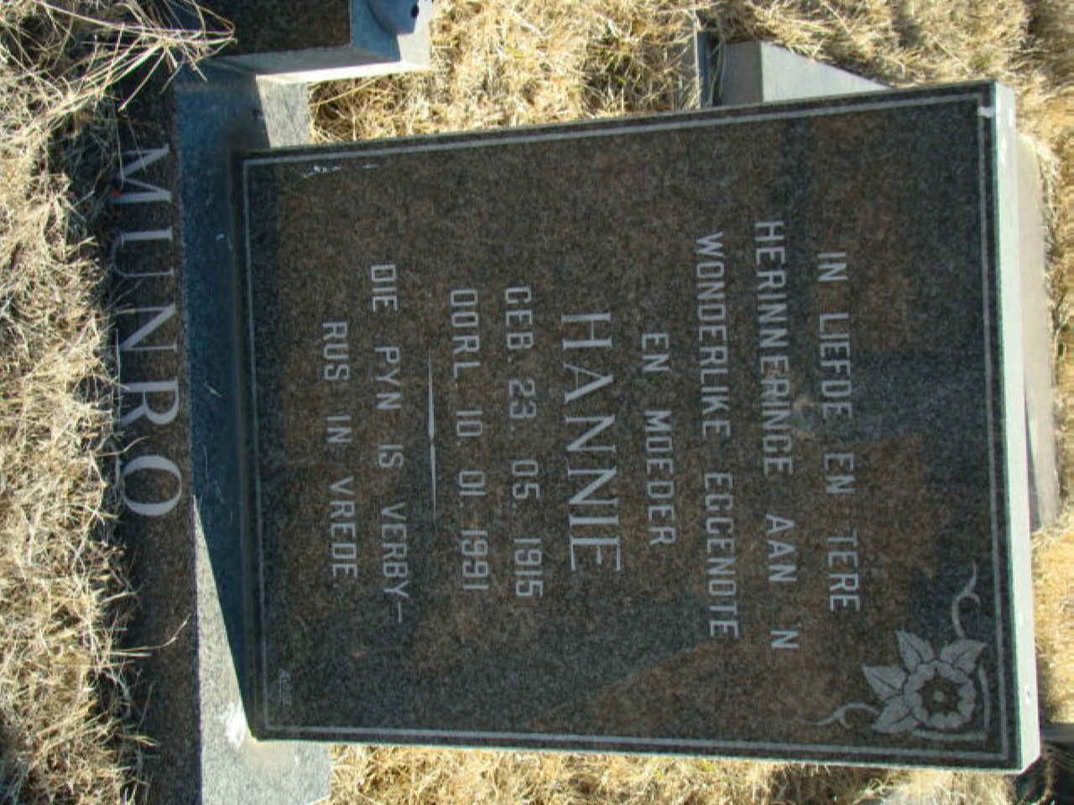 MUNRO Hannie 1915-1991