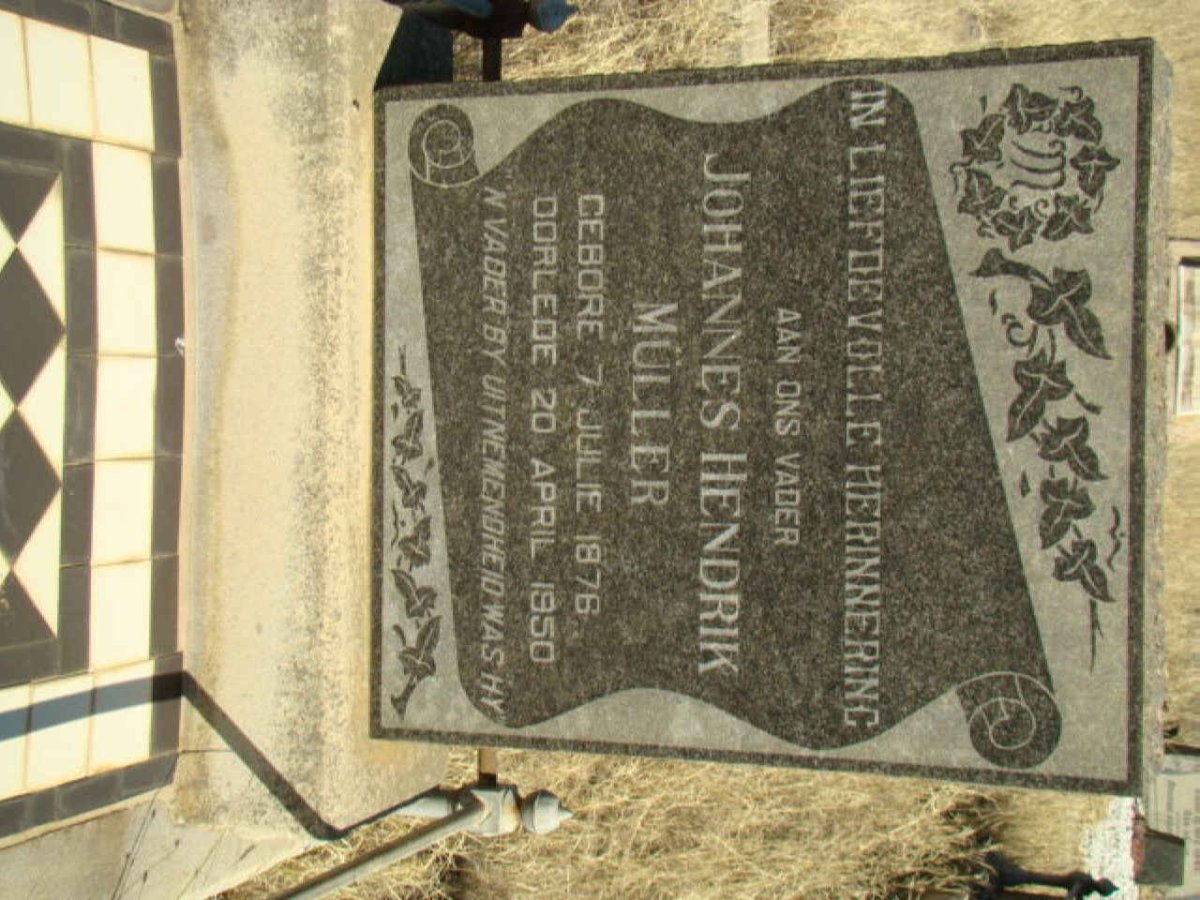 MULLER Johannes Hendrik 1876-1950