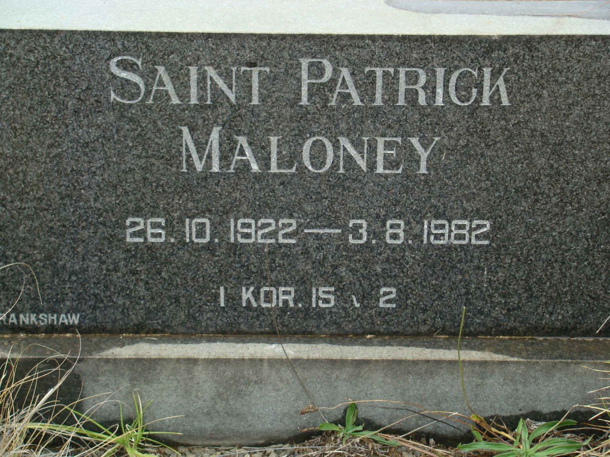 MALONEY Saint Patrick 1922-1982