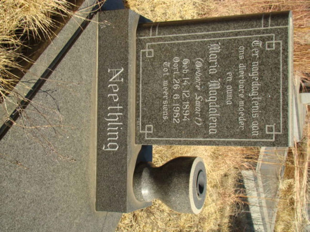 NEETHLING Maria Magdalena nee SMART 1894-1982