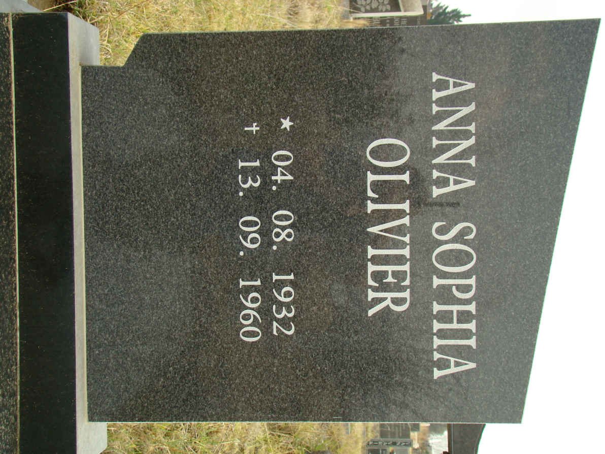 OLIVIER Anna Sophia 1932-1960