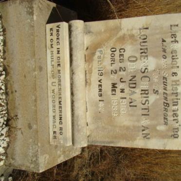 ODENDAAL Lourens Christiaan 1910-1939