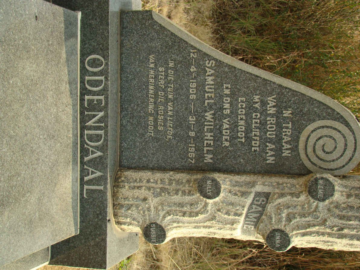 ODENDAAL Samuel Wilhelm 1906-1967