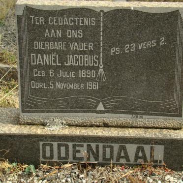 ODENDAAL Daniel Jacobus 1890-1961