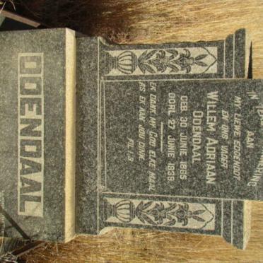 ODENDAAL Willem Adriaan 1865-1939