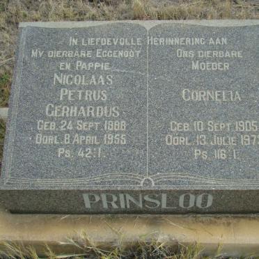 PRINSLOO Nicolaas Petrus Gerhardus 1888-1955 &amp; Cornelia 1905-1973