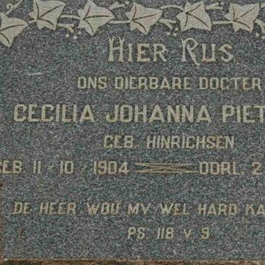 PIETERSE Cecilia Johann nee HINRICHSEN 1904-1946
