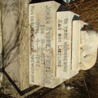 PRINSLOO Johan Andries 1937-1942