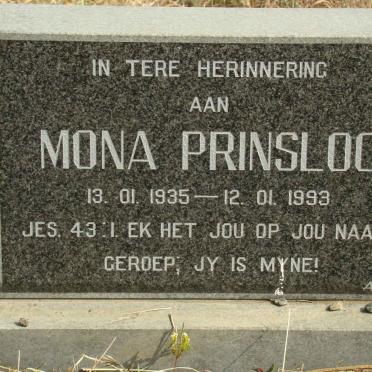 PRINSLOO Mona 1935-1993