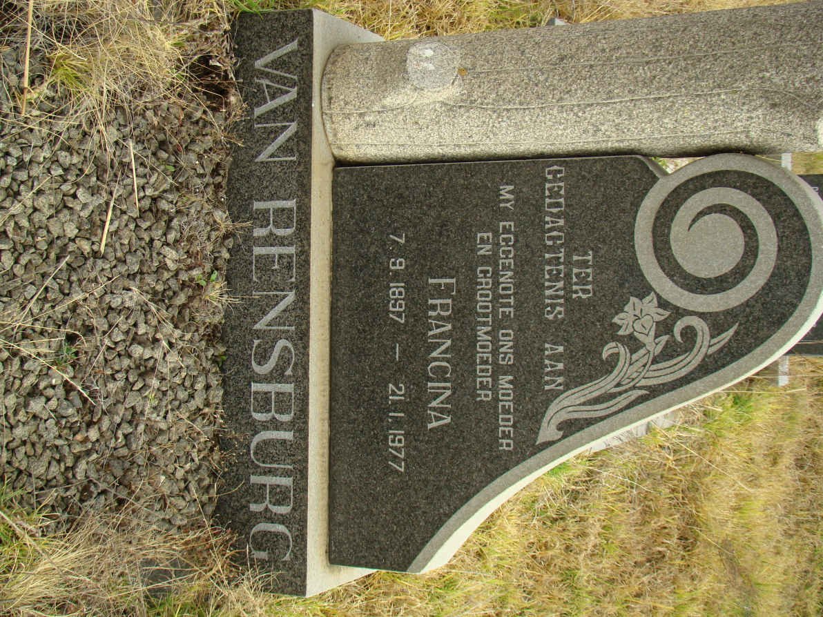 RENSBURG Francina, van 1897-1977