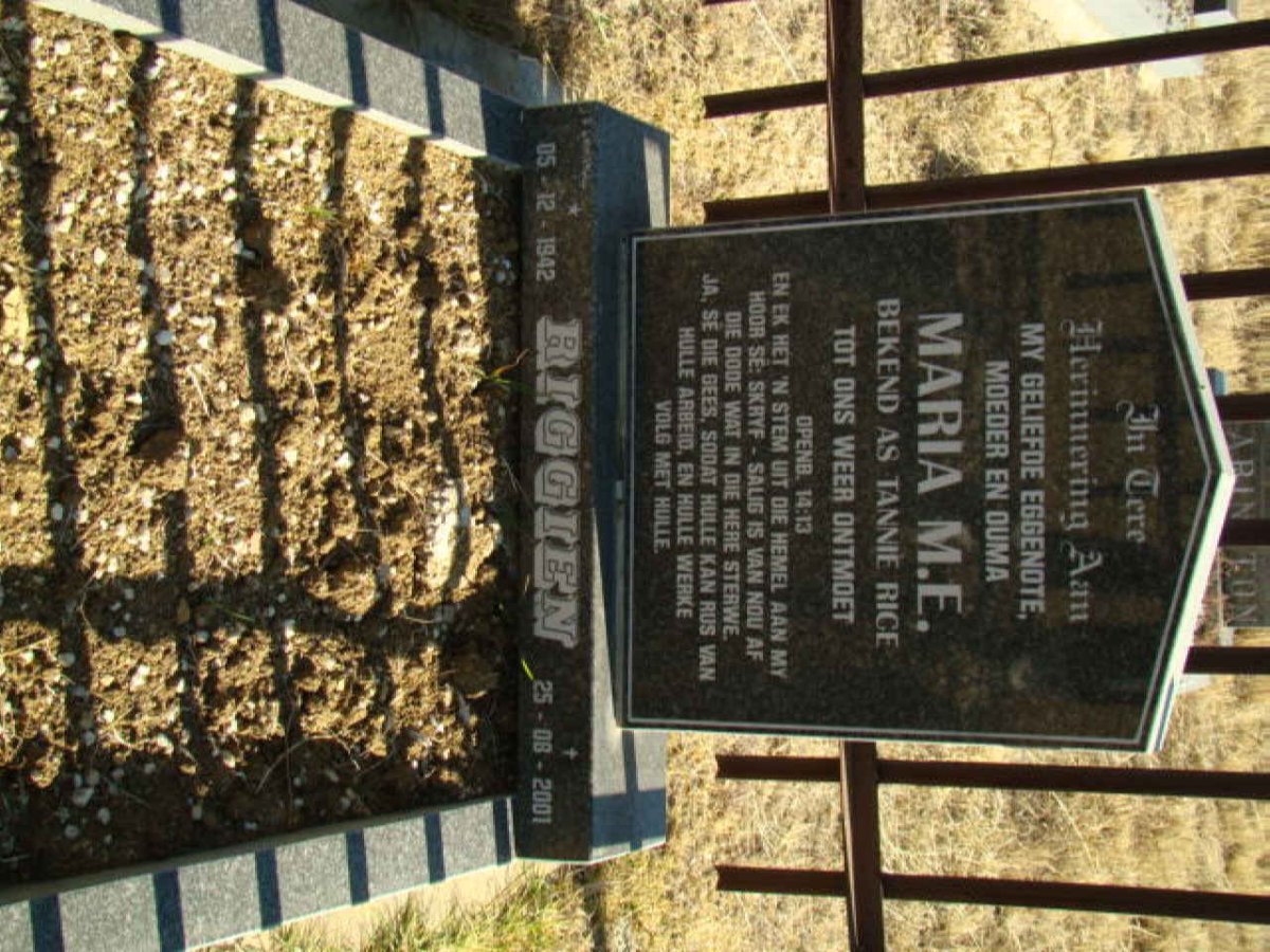 RIGGIEN Maria M.E. 1942-2001