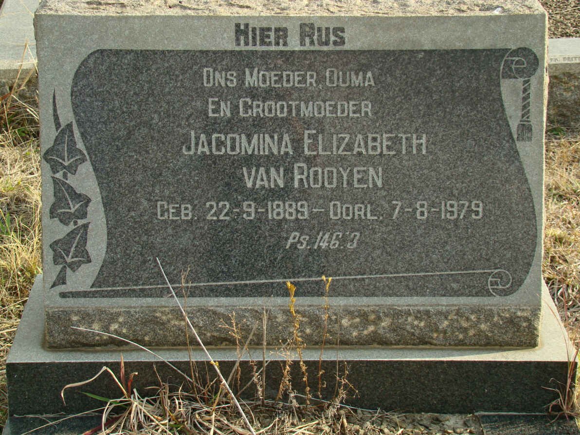 ROOYEN Jacomina Elizabeth, van 1889-1979