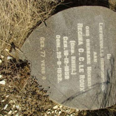 ROUX Regina C.G., le nee KRIEL 1859-1932