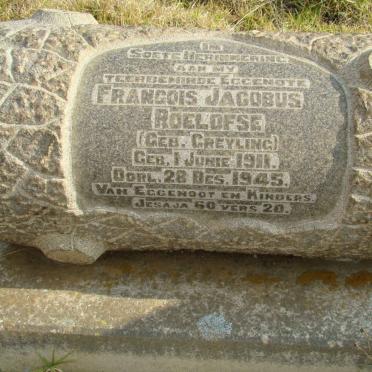 ROELOFSE Francois Jacobus nee GREYLING 1911-1945
